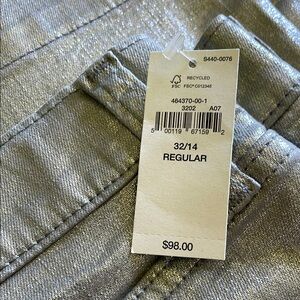 Shimmering Silver Trousers by  Gap